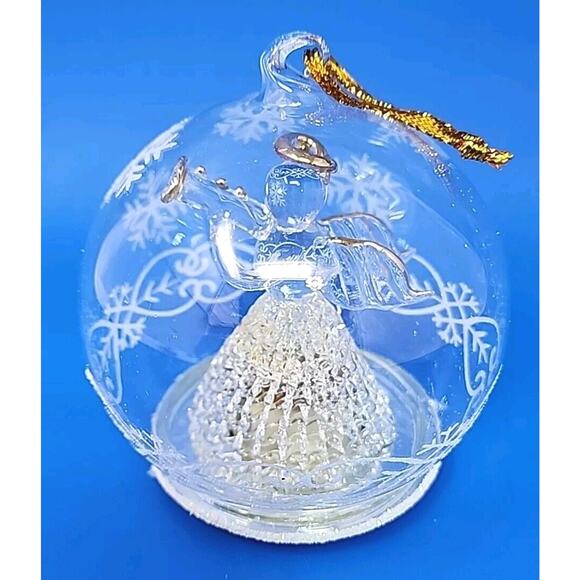 Sorelle Angel Spun Glass Globe Ornament LED Light in Set of 3 Ornaments X-E - Picture 3 of 16